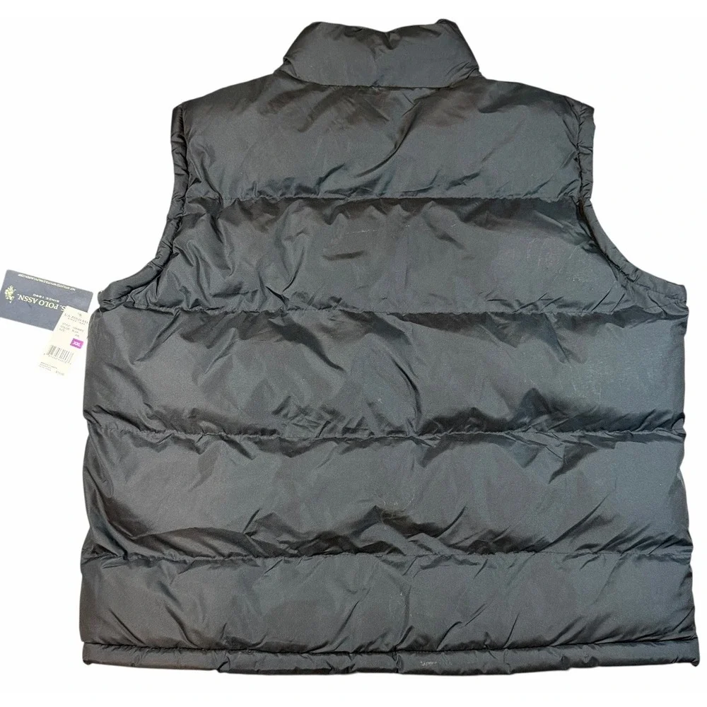 U.S.Polo Assn. Men's Black Winter Fall Full Zip Puffer Vest Jacket Size 2XL